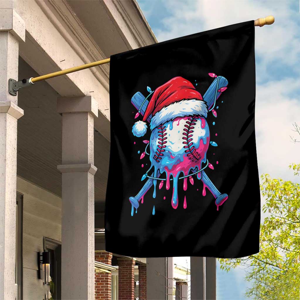 Christmas Baseball Ice Cream Drip Garden Flag Santa Sports Xmas Light Boys Sprinkles Baseball Bat TS10 Print Your Wear