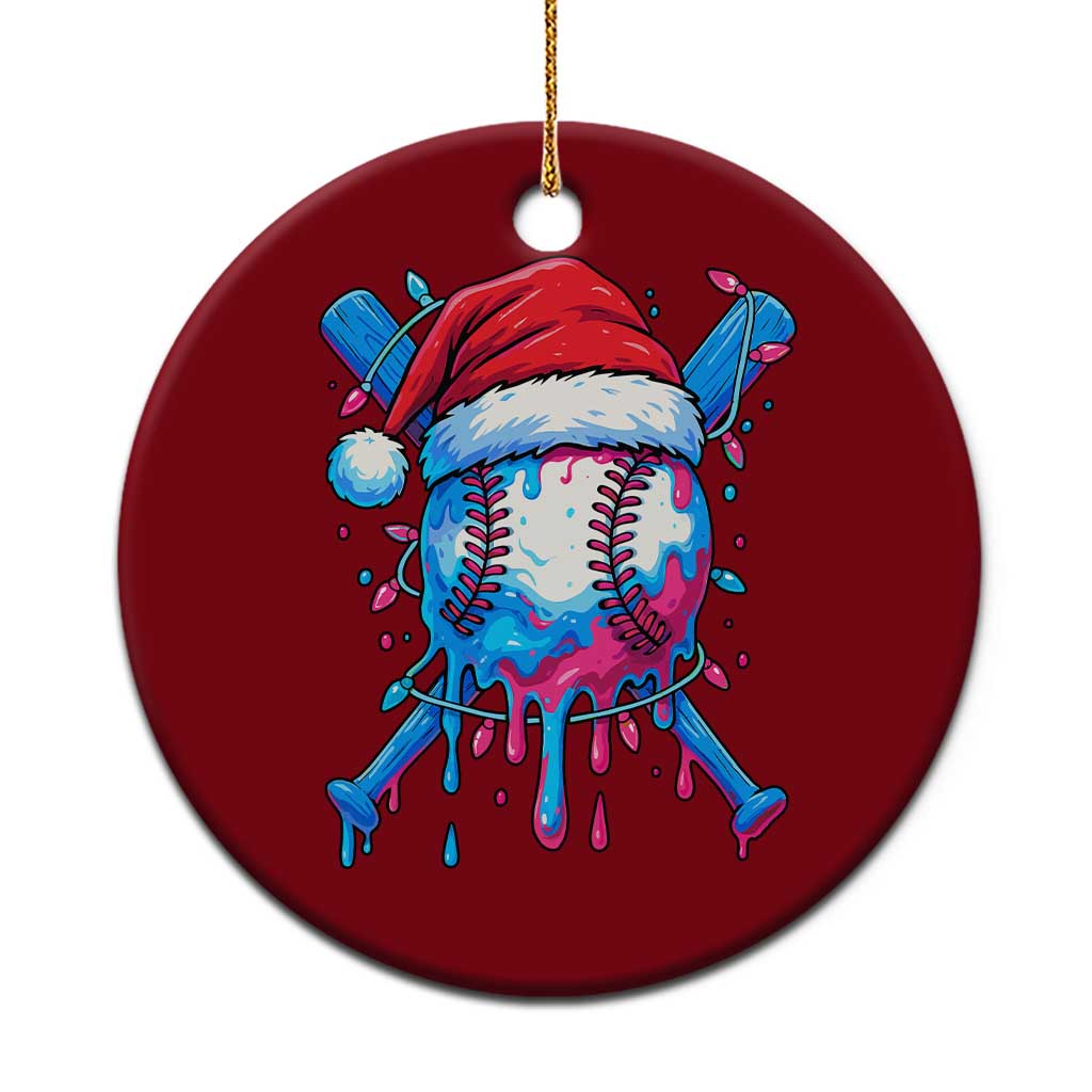 Christmas Baseball Ice Cream Drip Ceramic Ornament Santa Sports Xmas Light Boys Sprinkles Baseball Bat TS10 1pc Red Print Your Wear
