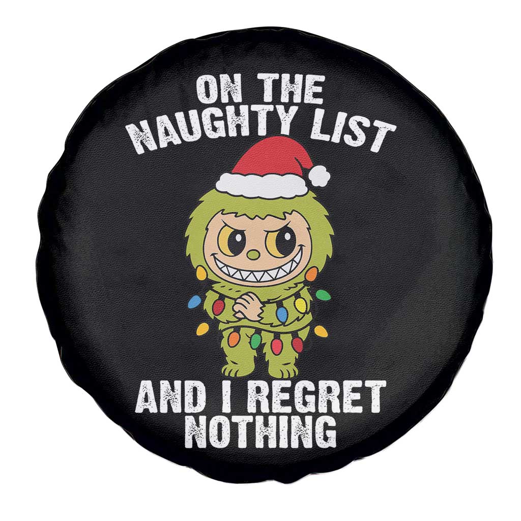 Funny Christmas Spare Tire Cover On the Naughty List I Regret Nothing Kawaii Bubu TS10 Print Your Wear