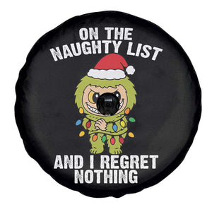 Funny Christmas Spare Tire Cover On the Naughty List I Regret Nothing Kawaii Bubu TS10 Print Your Wear