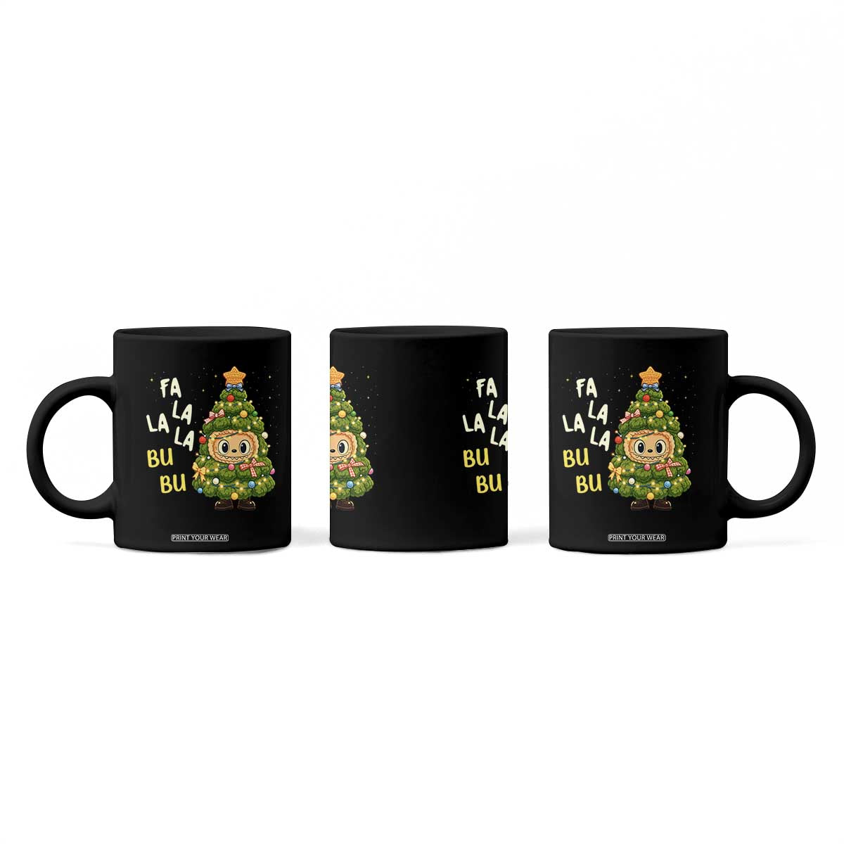 Funny Christmas Coffee Mug Fa La La La Bu Bu Xmas Song Kawaii Bubu TS10 Print Your Wear