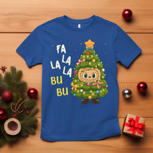 Funny Christmas T Shirt Fa La La La Bu Bu Xmas Song Kawaii Bubu TS10 Royal Blue Print Your Wear