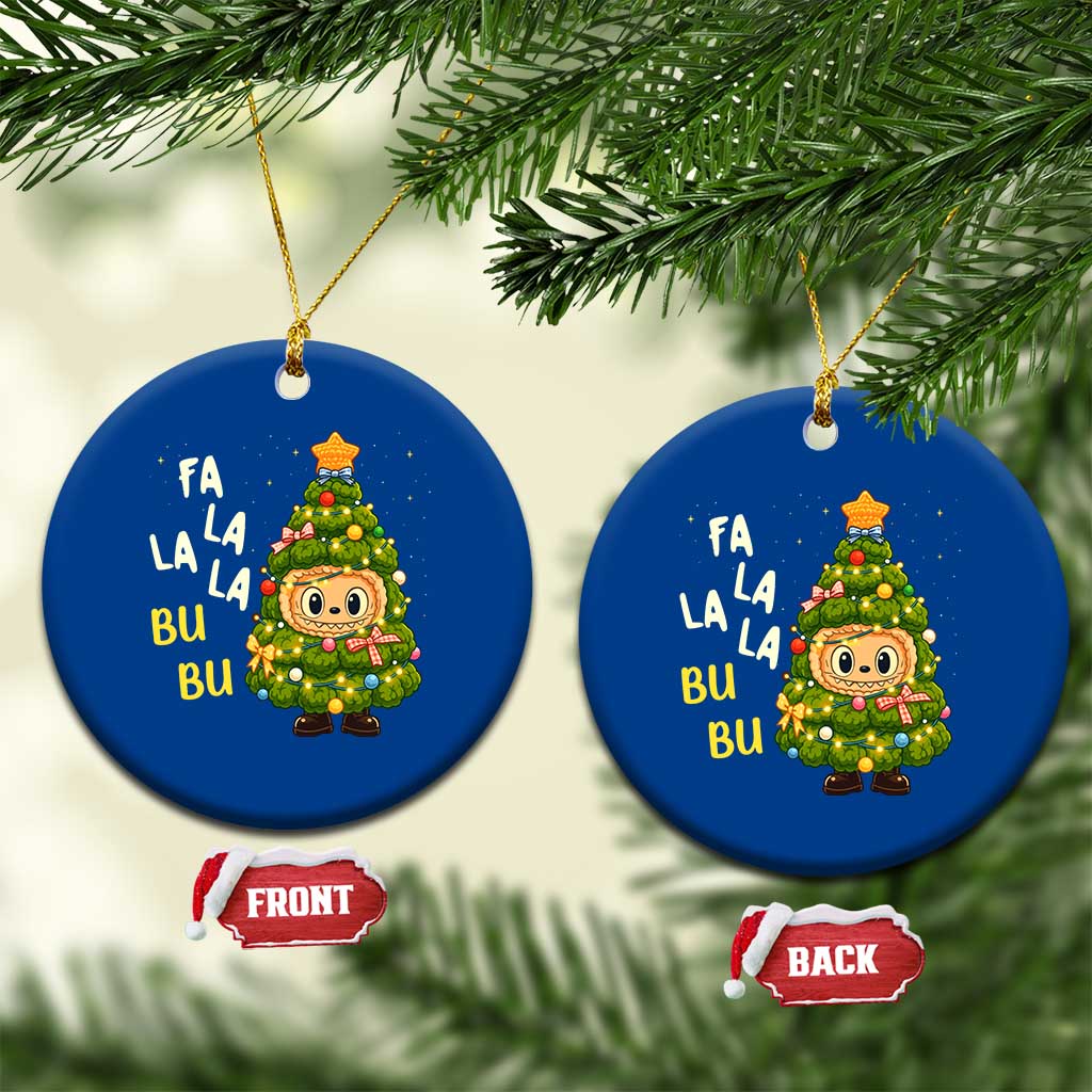 Funny Xmas Ceramic Ornament Fa La La La Bu Bu Xmas Song Kawaii Bubu TS10 1pc Blue Print Your Wear