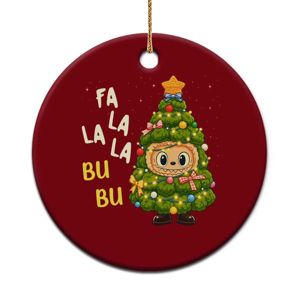 Funny Xmas Ceramic Ornament Fa La La La Bu Bu Xmas Song Kawaii Bubu TS10 1pc Red Print Your Wear