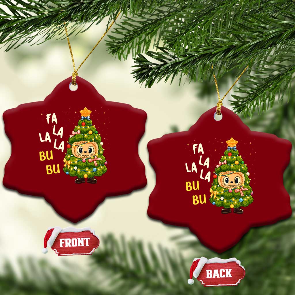 Funny Xmas Ceramic Ornament Fa La La La Bu Bu Xmas Song Kawaii Bubu TS10 Print Your Wear