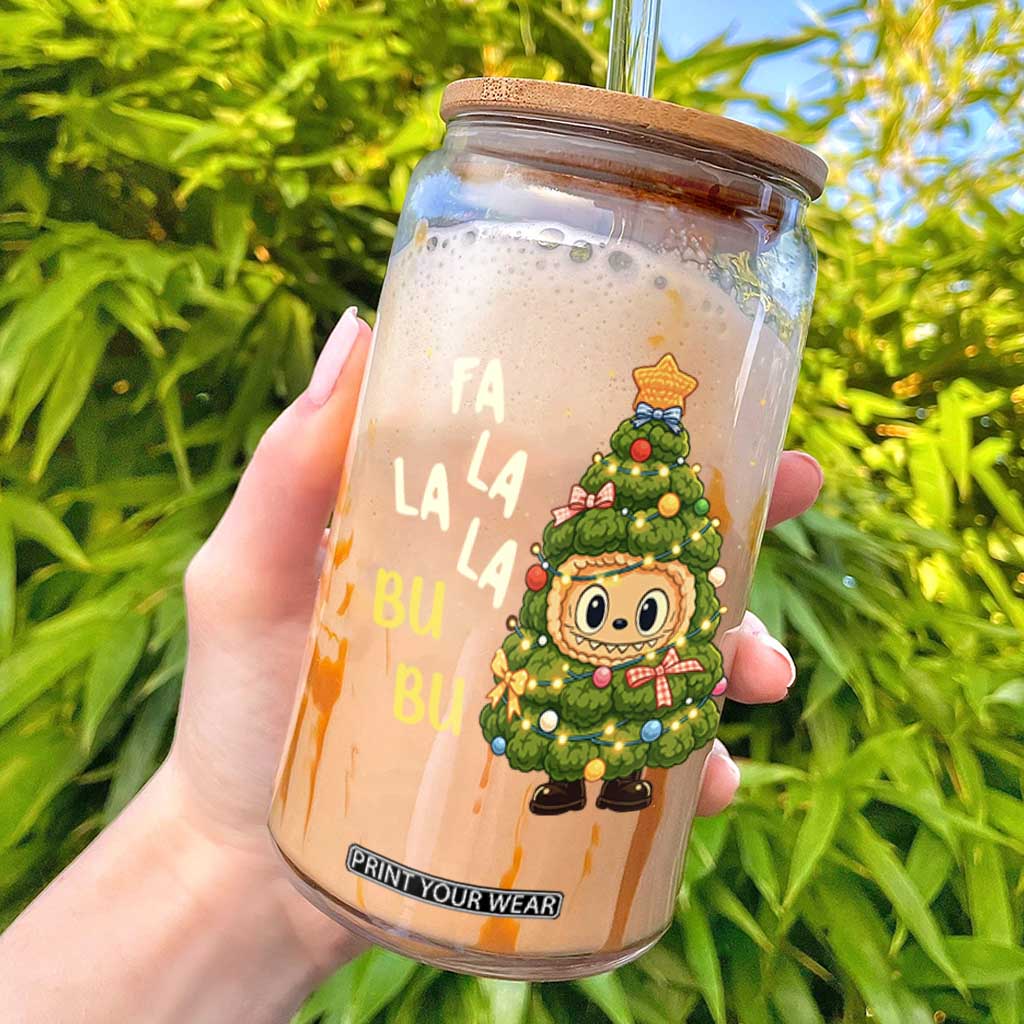 Funny Christmas Glass Can Fa La La La Bu Bu Xmas Song Kawaii Bubu TS10 Black Print Your Wear