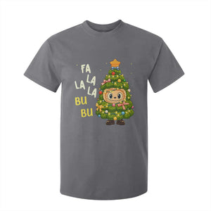 Funny Christmas T Shirt For Kid Fa La La La Bu Bu Xmas Song Kawaii Bubu TS10 Charcoal Print Your Wear