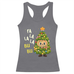 Funny Christmas Racerback Tank Top Fa La La La Bu Bu Xmas Song Kawaii Bubu TS10 Charcoal Print Your Wear