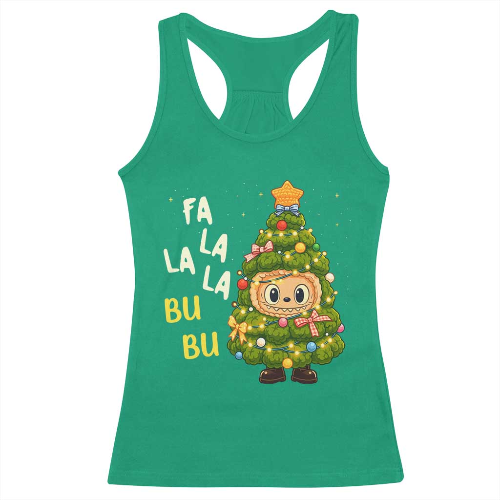 Funny Christmas Racerback Tank Top Fa La La La Bu Bu Xmas Song Kawaii Bubu TS10 Irish Green Print Your Wear
