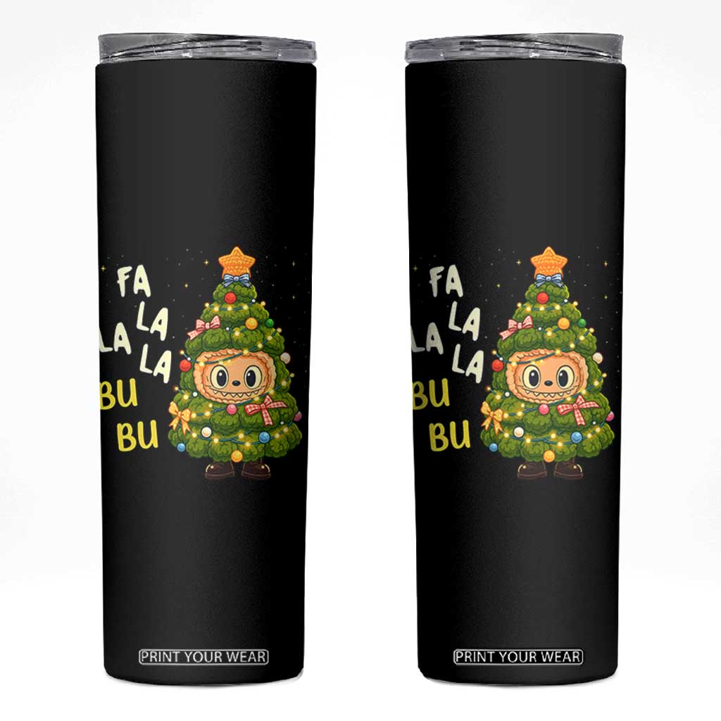 Funny Christmas Skinny Tumbler Fa La La La Bu Bu Xmas Song Kawaii Bubu TS10 Black Print Your Wear