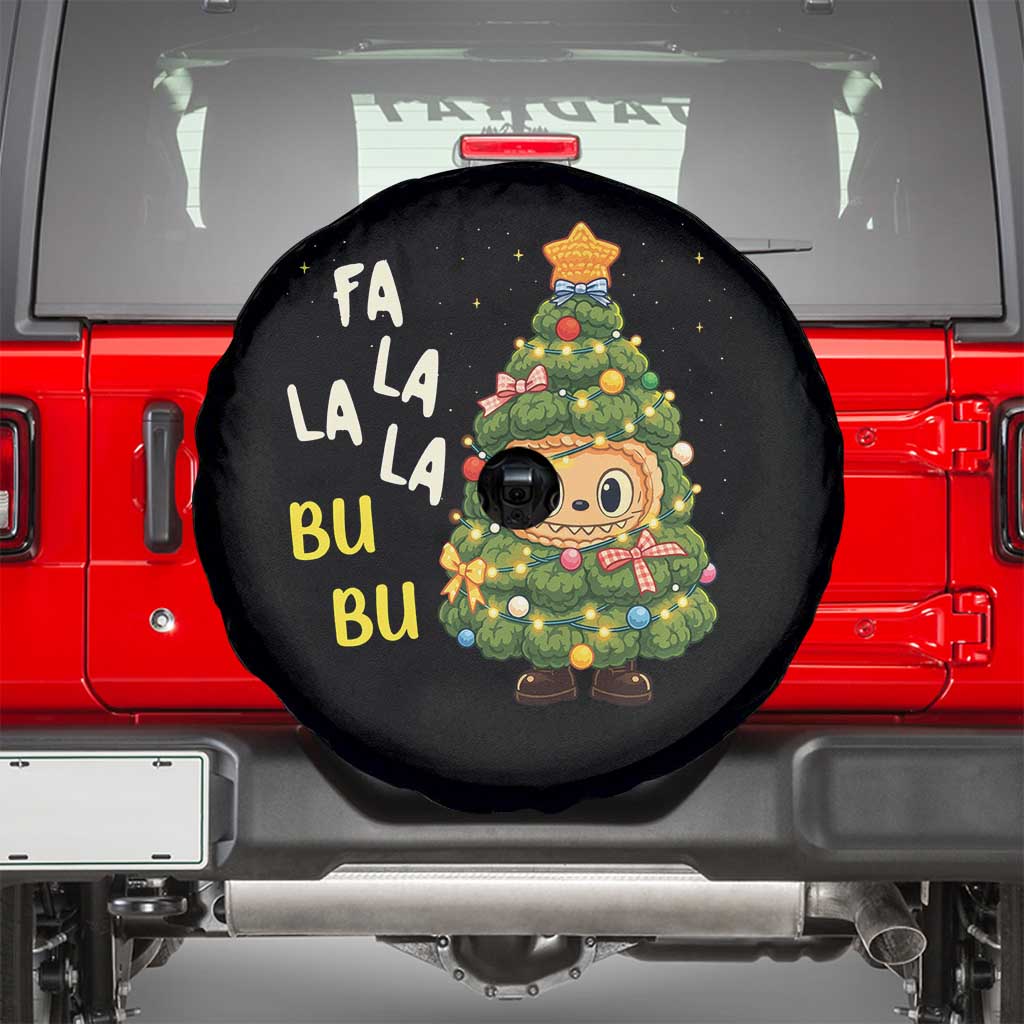 Funny Christmas Spare Tire Cover Fa La La La Bu Bu Xmas Song Kawaii Bubu TS10 Black Print Your Wear
