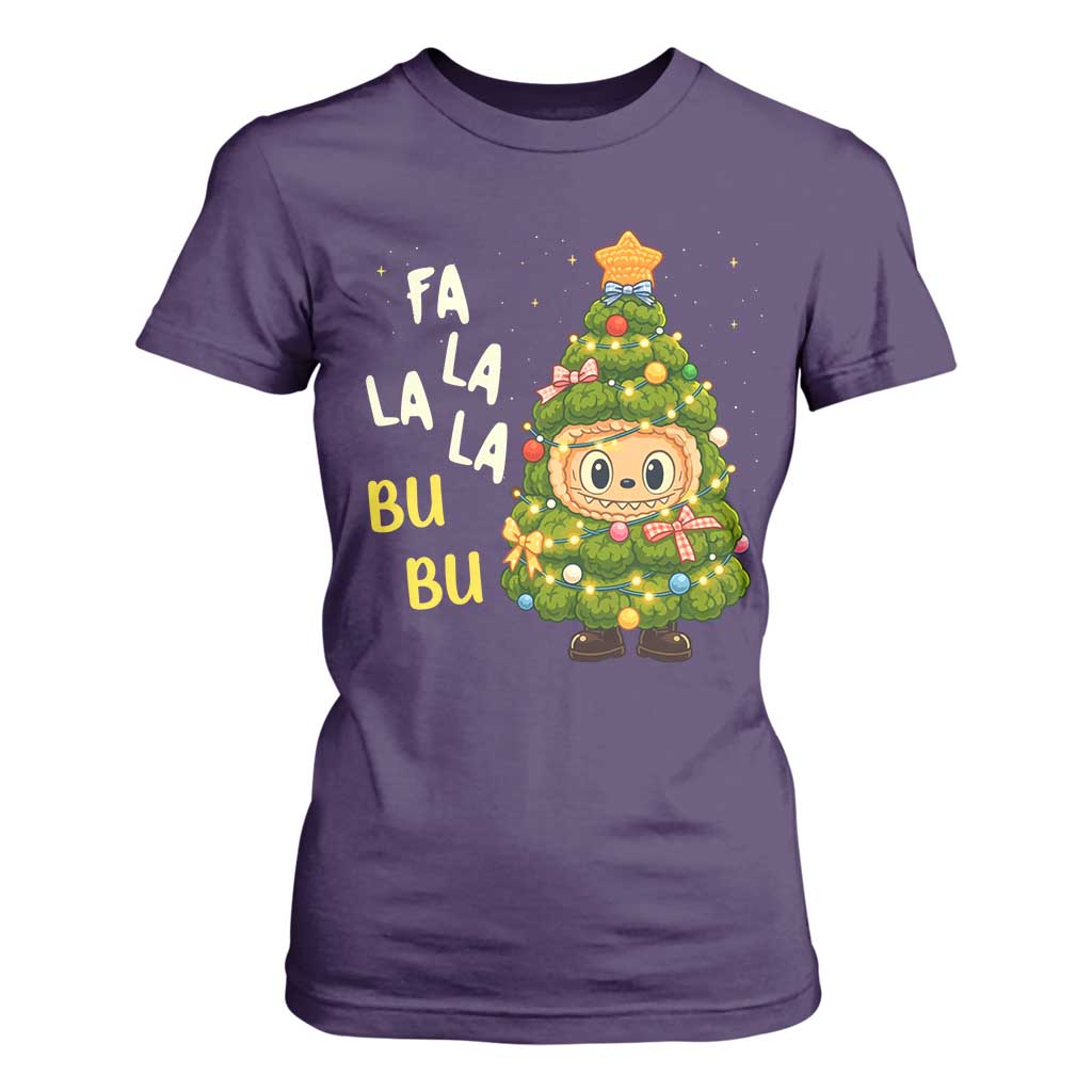 Funny Christmas T Shirt For Women Fa La La La Bu Bu Xmas Song Kawaii Bubu TS10 Purple Print Your Wear