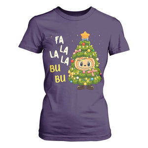 Funny Christmas T Shirt For Women Fa La La La Bu Bu Xmas Song Kawaii Bubu TS10 Purple Print Your Wear