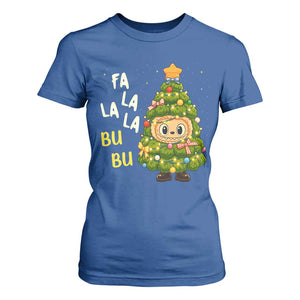 Funny Christmas T Shirt For Women Fa La La La Bu Bu Xmas Song Kawaii Bubu TS10 Royal Blue Print Your Wear