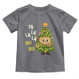 Funny Christmas Toddler T Shirt Fa La La La Bu Bu Xmas Song Kawaii Bubu TS10 Charcoal Print Your Wear