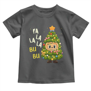 Funny Christmas Toddler T Shirt Fa La La La Bu Bu Xmas Song Kawaii Bubu TS10 Dark Heather Print Your Wear