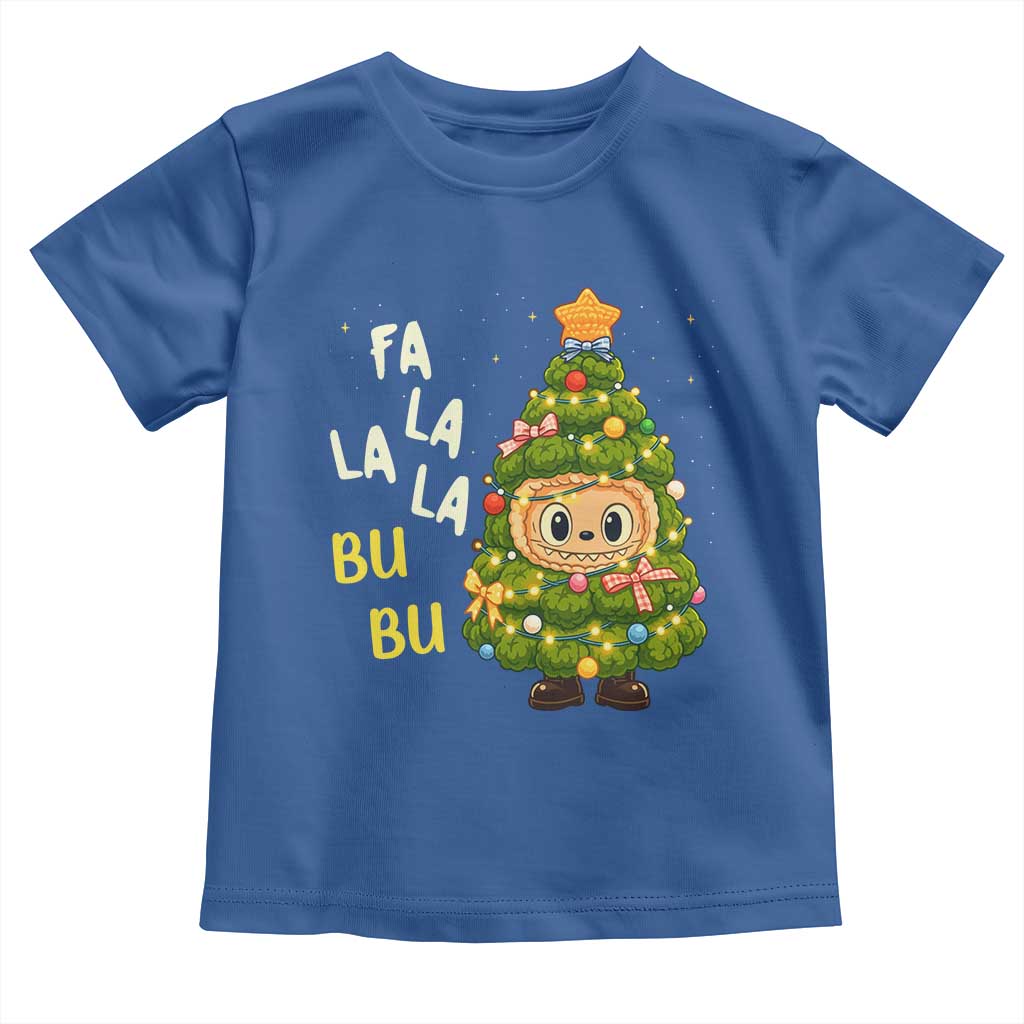 Funny Christmas Toddler T Shirt Fa La La La Bu Bu Xmas Song Kawaii Bubu TS10 Royal Blue Print Your Wear