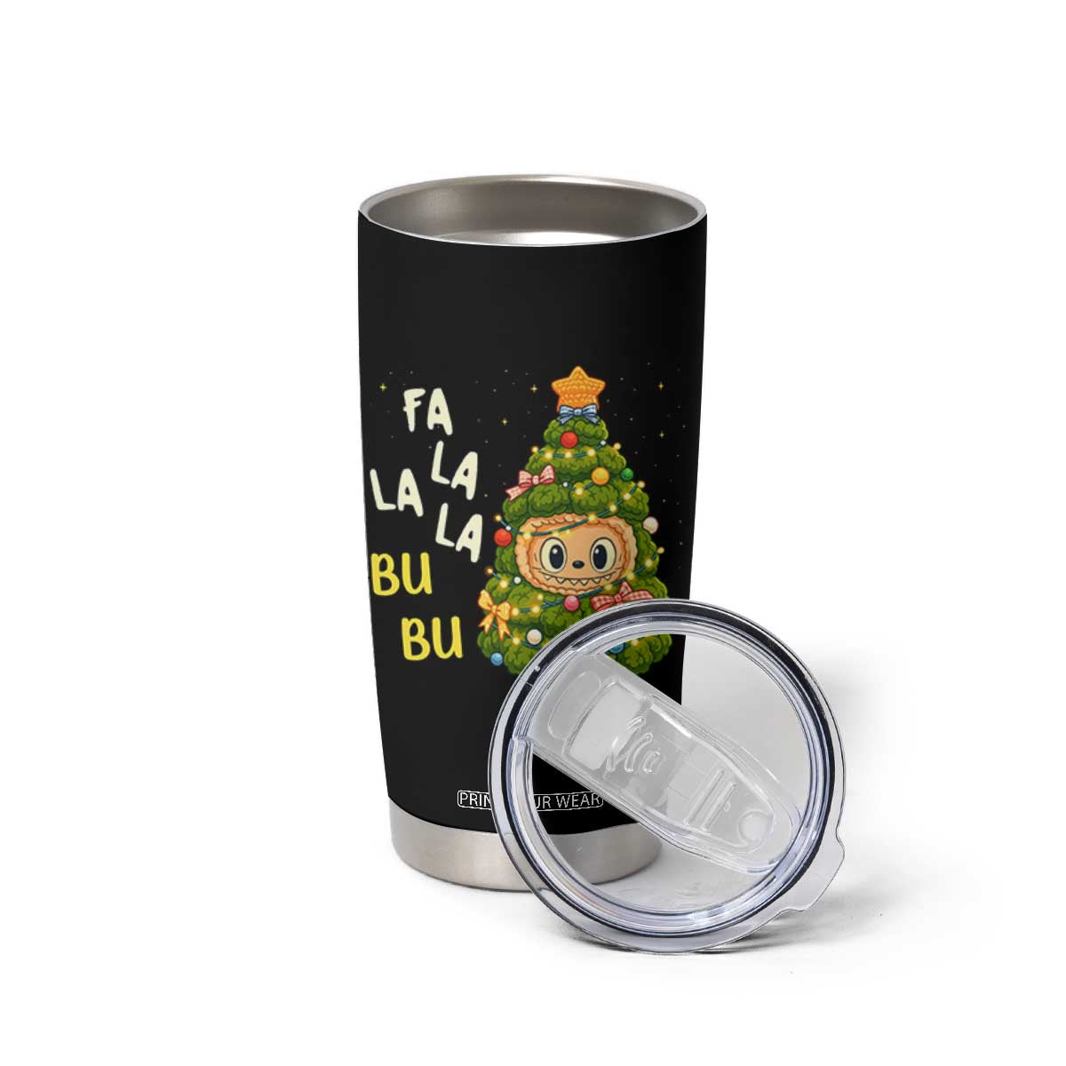 Funny Christmas Tumbler Cup Fa La La La Bu Bu Xmas Song Kawaii Bubu TS10 Print Your Wear