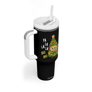 Funny Christmas Tumbler With Handle Fa La La La Bu Bu Xmas Song Kawaii Bubu TS10 Print Your Wear