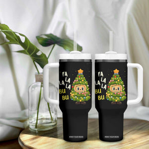 Funny Christmas Tumbler With Handle Fa La La La Bu Bu Xmas Song Kawaii Bubu TS10 Print Your Wear
