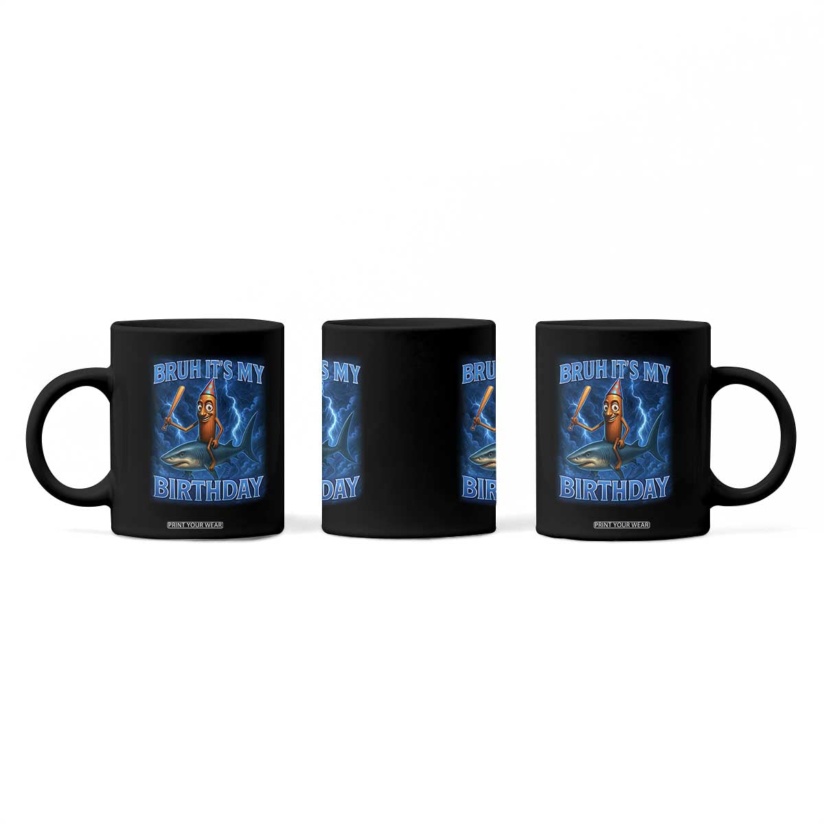 Bruh Its My Birthday Coffee Mug Italian Brainrot Meme Birthday Kids Family Party Bday TS10 Print Your Wear