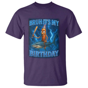 Bruh Its My Birthday T Shirt Italian Brainrot Meme Birthday Kids Family Party Bday TS10 Purple Print Your Wear
