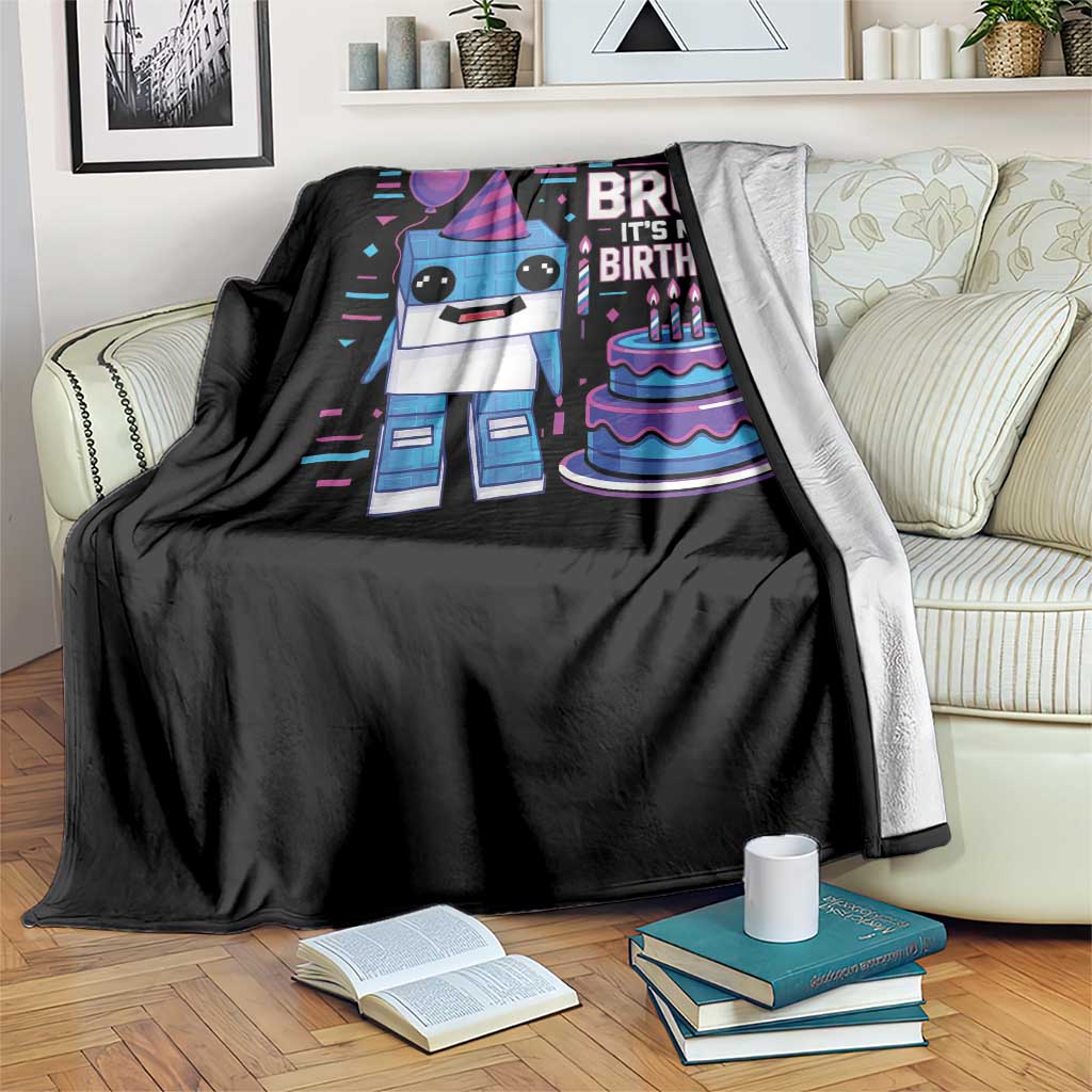 Bruh Its My Birthday Throw Blanket Italian Brainrot Meme Family Party Bday Los Tralaleritos TS10 Print Your Wear