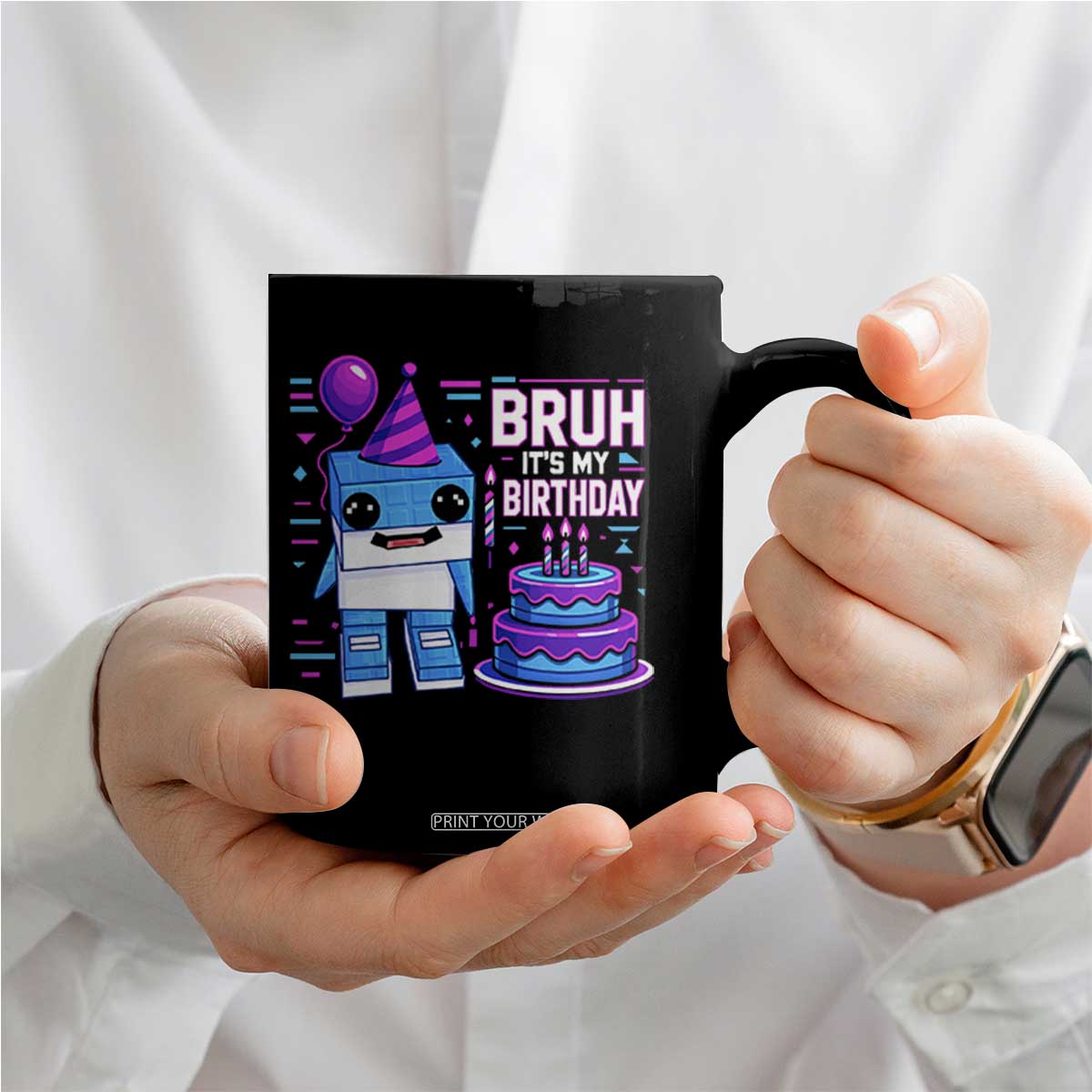 Bruh Its My Birthday Coffee Mug Italian Brainrot Meme Family Party Bday Los Tralaleritos TS10 Print Your Wear