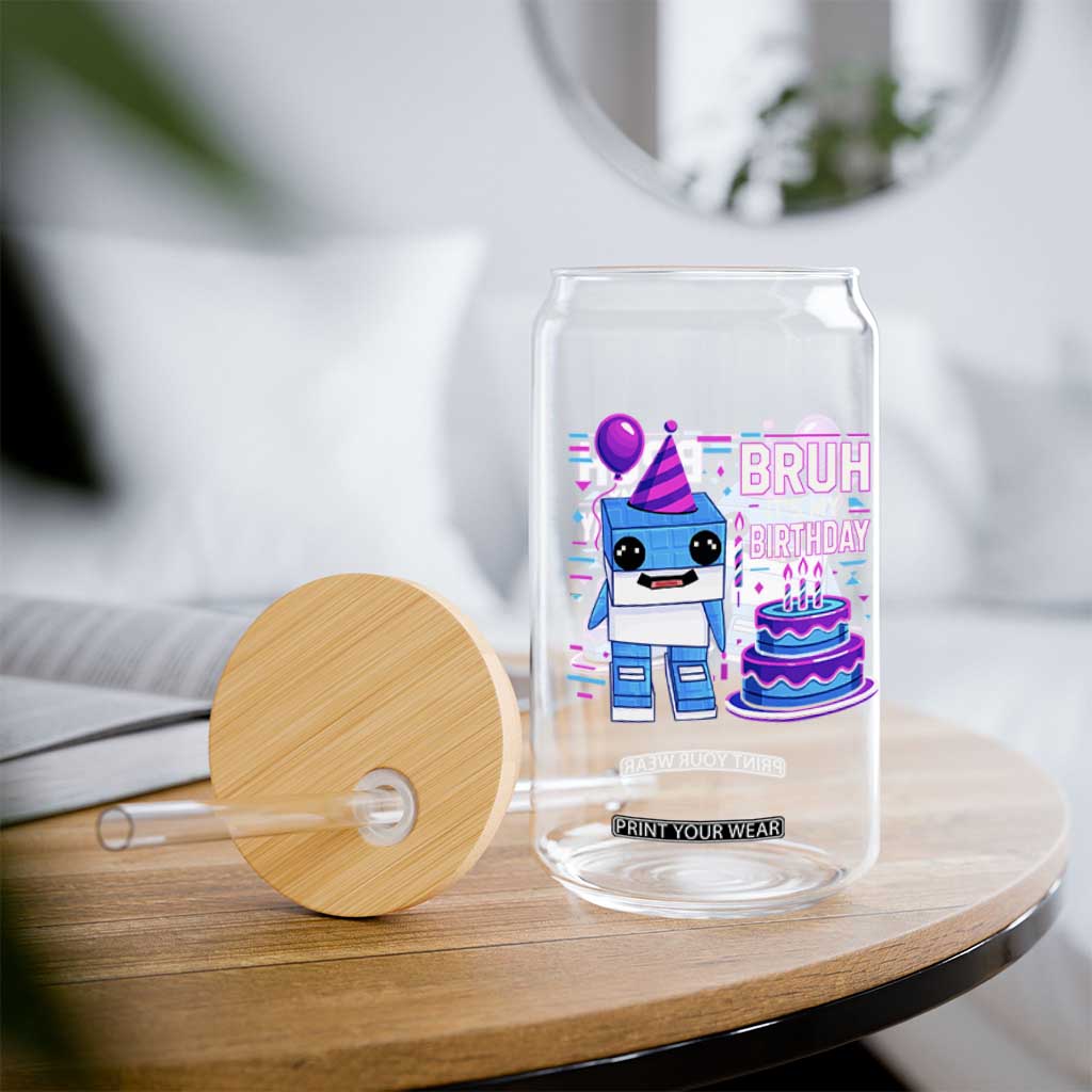 Bruh Its My Birthday Glass Can Italian Brainrot Meme Family Party Bday Los Tralaleritos TS10 Print Your Wear