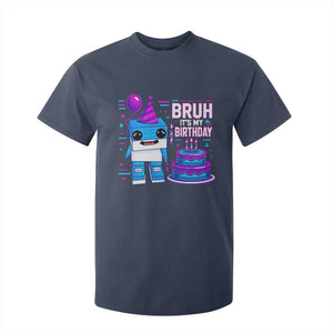 Bruh Its My Birthday T Shirt For Kid Italian Brainrot Meme Family Party Bday Los Tralaleritos TS10 Navy Print Your Wear