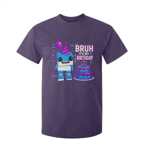 Bruh Its My Birthday T Shirt For Kid Italian Brainrot Meme Family Party Bday Los Tralaleritos TS10 Purple Print Your Wear