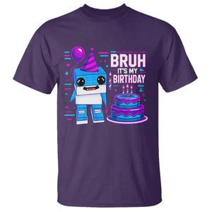 Bruh Its My Birthday T Shirt Italian Brainrot Meme Family Party Bday Los Tralaleritos TS10 Purple Print Your Wear