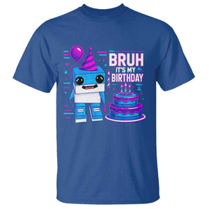Bruh Its My Birthday T Shirt Italian Brainrot Meme Family Party Bday Los Tralaleritos TS10 Royal Blue Print Your Wear
