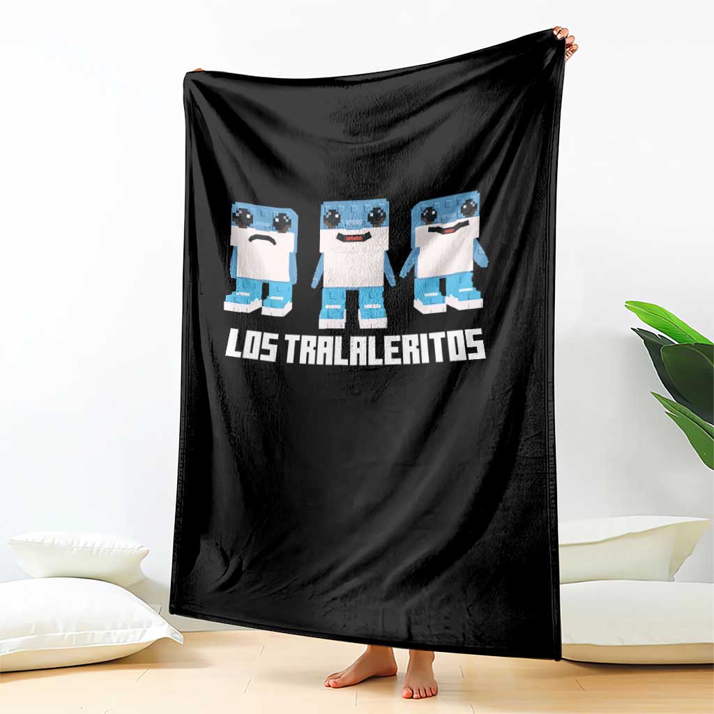 Italian Brainrot Meme Shark Throw Blanket Tralalero Tralala Los Tralaleritos Funny Animals TS10 Print Your Wear