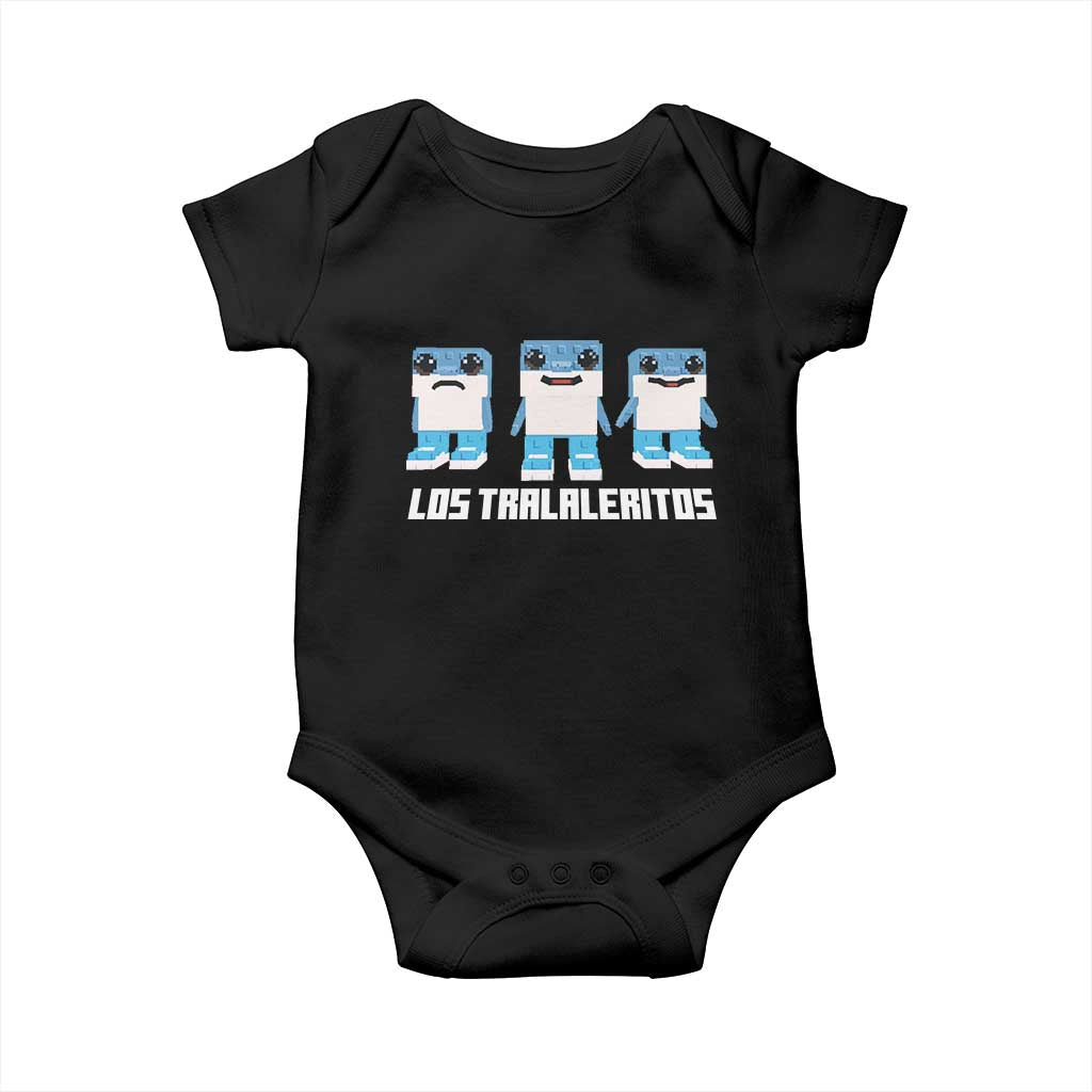 Italian Brainrot Meme Shark Baby Onesie Tralalero Tralala Los Tralaleritos Funny Animals TS10 Black Print Your Wear