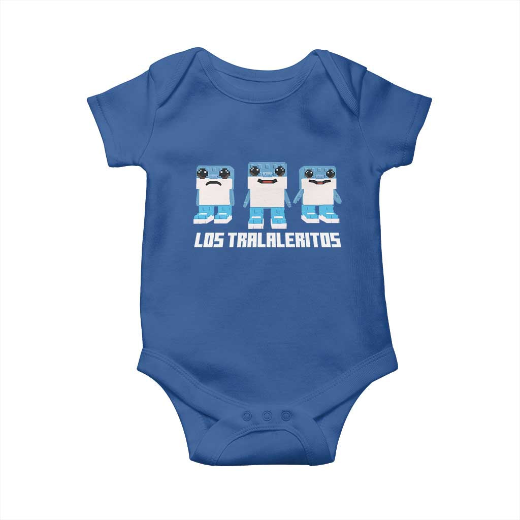 Italian Brainrot Meme Shark Baby Onesie Tralalero Tralala Los Tralaleritos Funny Animals TS10 Royal Blue Print Your Wear