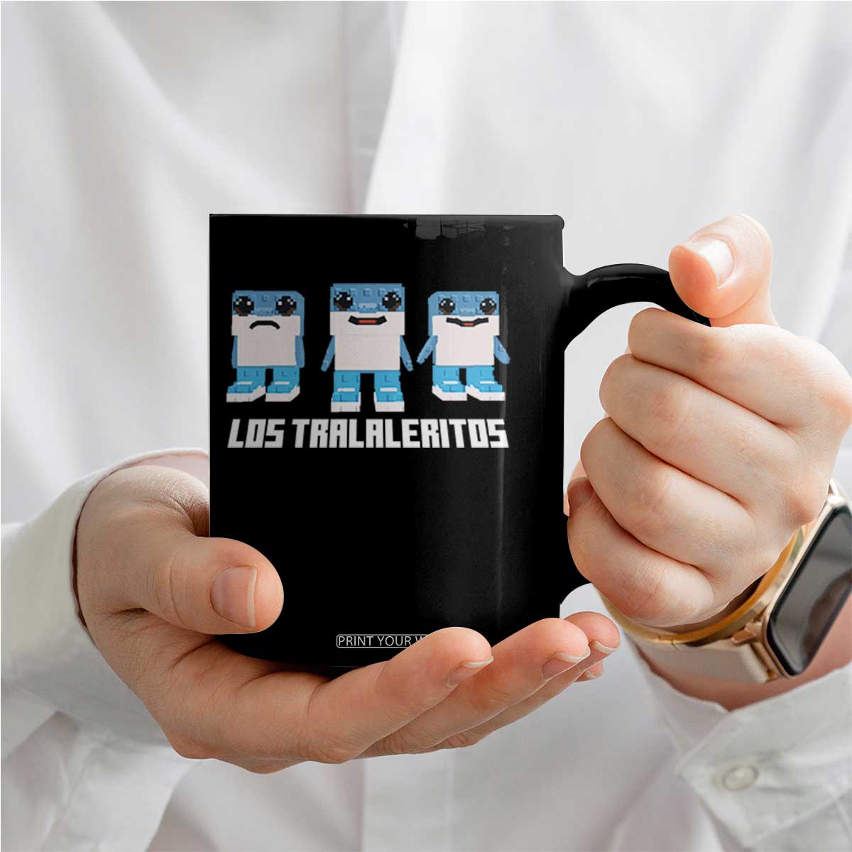 Italian Brainrot Meme Shark Coffee Mug Tralalero Tralala Los Tralaleritos Funny Animals TS10 Print Your Wear