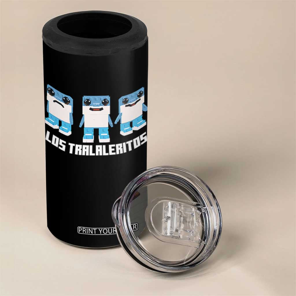 Italian Brainrot Meme Shark 4 in 1 Can Cooler Tumbler Tralalero Tralala Los Tralaleritos Funny Animals TS10 Print Your Wear