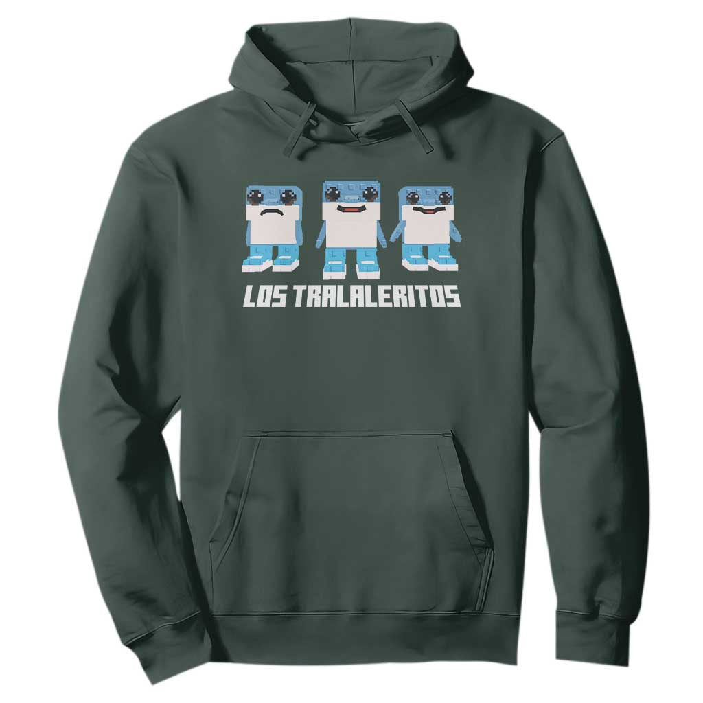 Italian Brainrot Meme Shark Hoodie Tralalero Tralala Los Tralaleritos Funny Animals TS10 Dark Forest Green Print Your Wear