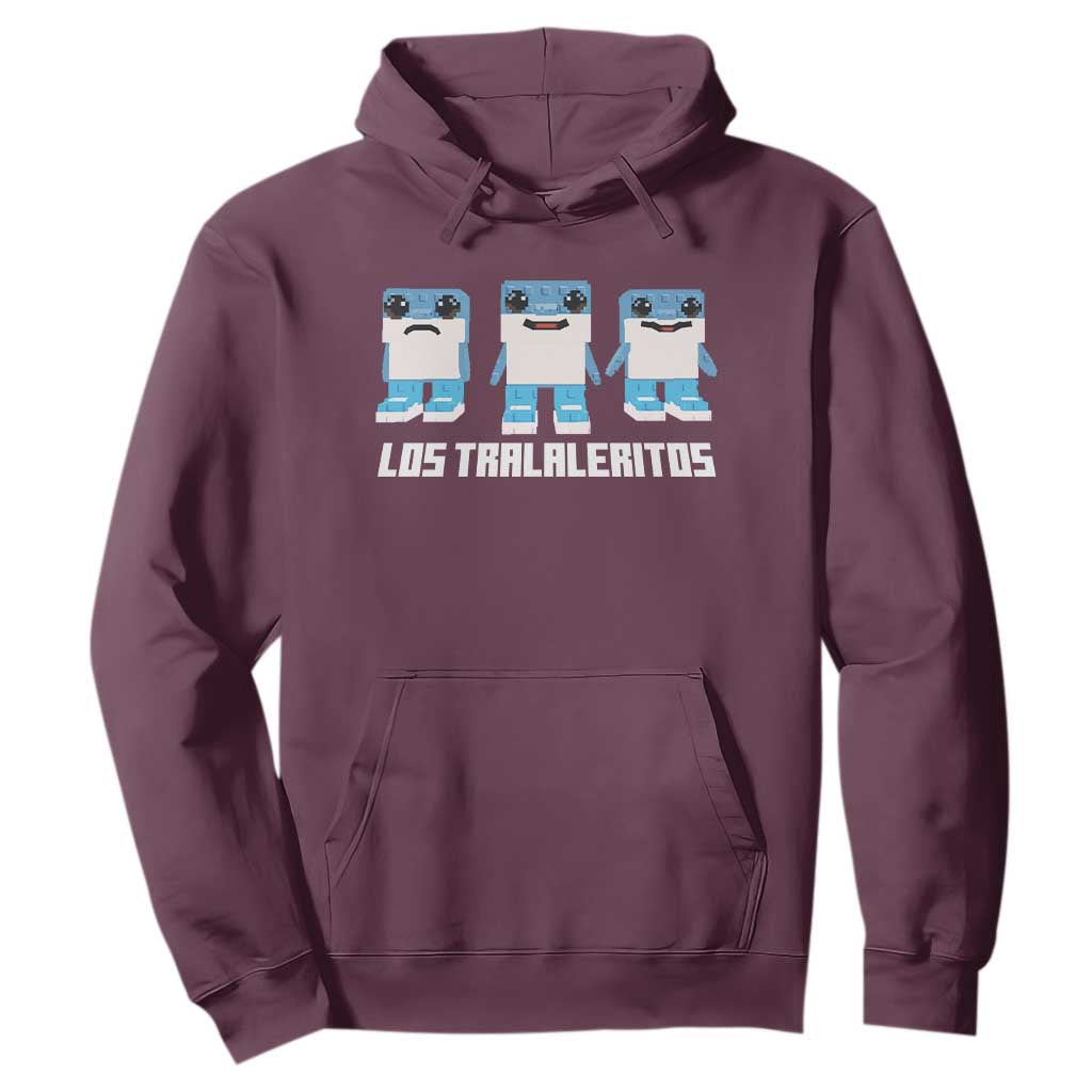 Italian Brainrot Meme Shark Hoodie Tralalero Tralala Los Tralaleritos Funny Animals TS10 Maroon Print Your Wear