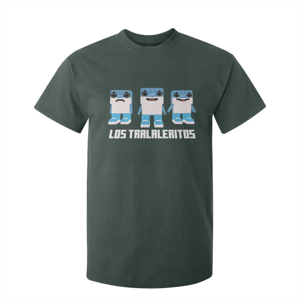 Italian Brainrot Meme Shark T Shirt For Kid Tralalero Tralala Los Tralaleritos Funny Animals TS10 Dark Forest Green Print Your Wear