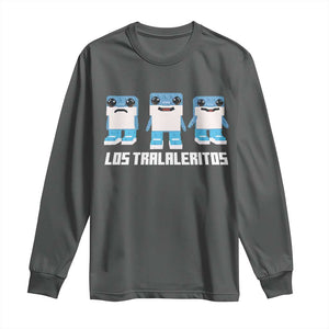 Italian Brainrot Meme Shark Long Sleeve Shirt Tralalero Tralala Los Tralaleritos Funny Animals TS10 Dark Heather Print Your Wear