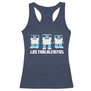 Italian Brainrot Meme Shark Racerback Tank Top Tralalero Tralala Los Tralaleritos Funny Animals TS10 Navy Print Your Wear