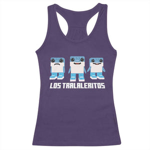 Italian Brainrot Meme Shark Racerback Tank Top Tralalero Tralala Los Tralaleritos Funny Animals TS10 Purple Print Your Wear