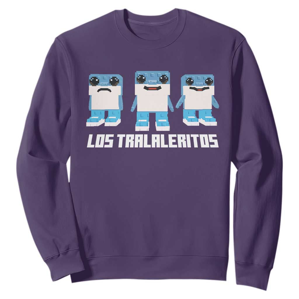 Italian Brainrot Meme Shark Sweatshirt Tralalero Tralala Los Tralaleritos Funny Animals TS10 Purple Print Your Wear