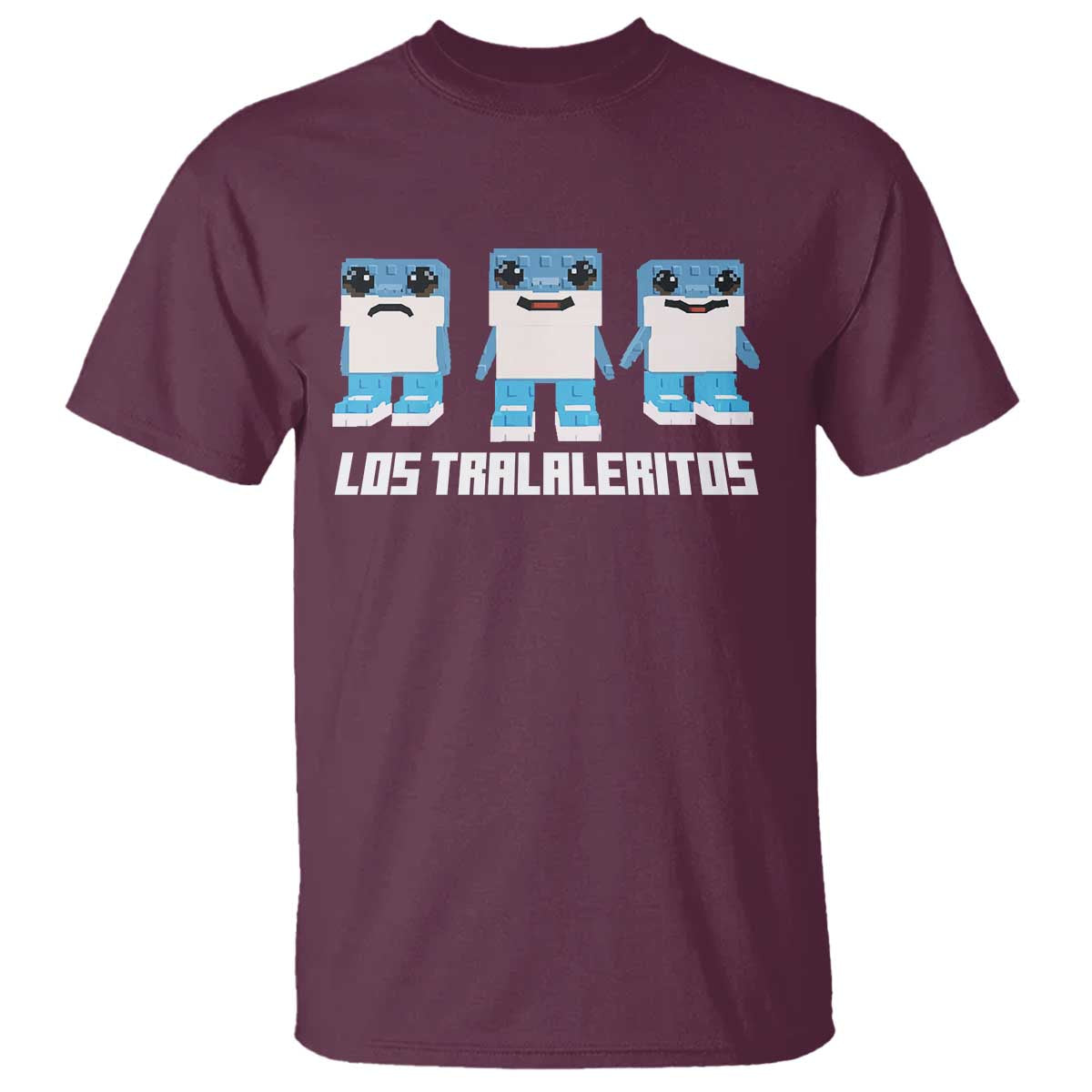 Italian Brainrot Meme Shark T Shirt Tralalero Tralala Los Tralaleritos Funny Animals TS10 Maroon Print Your Wear