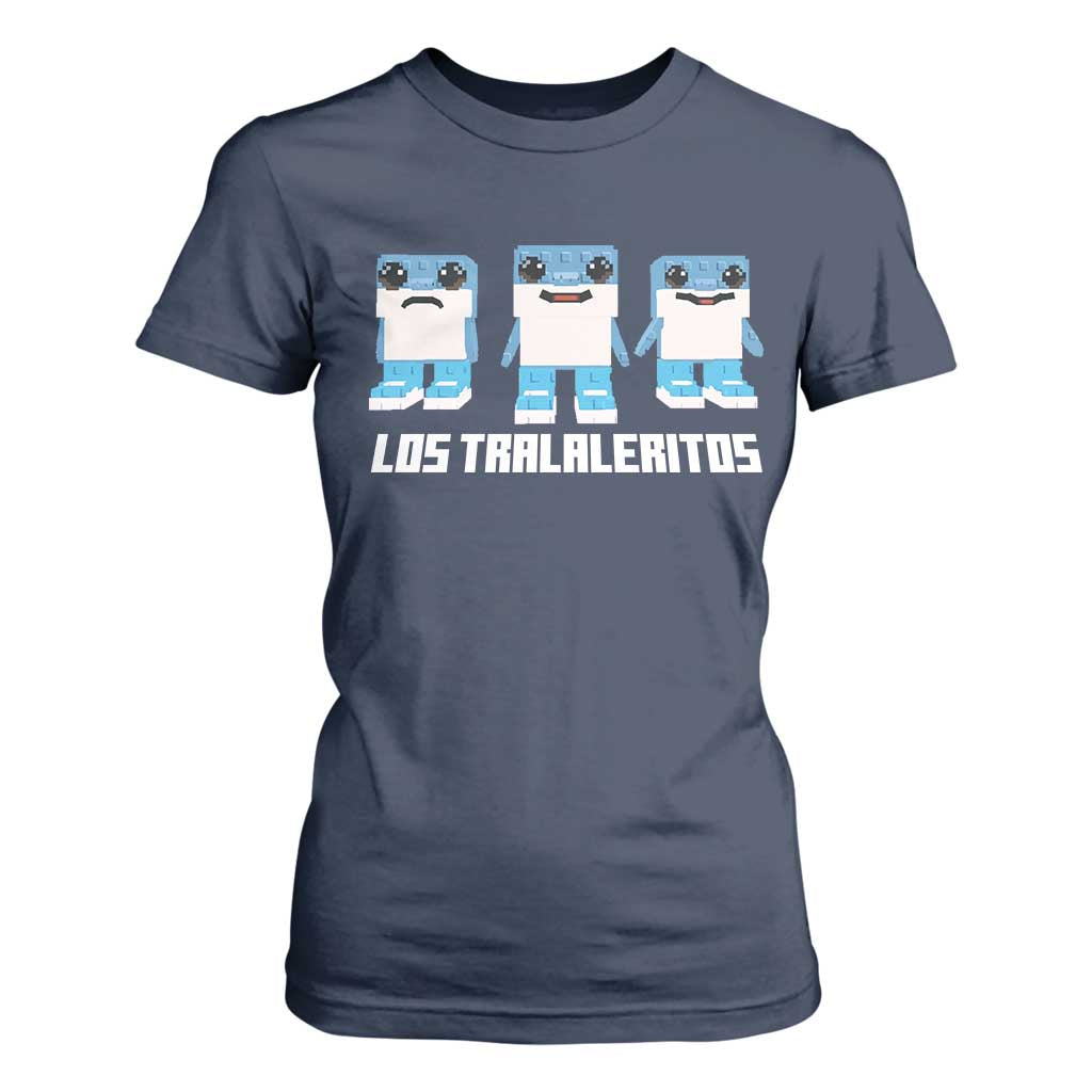 Italian Brainrot Meme Shark T Shirt For Women Tralalero Tralala Los Tralaleritos Funny Animals TS10 Navy Print Your Wear