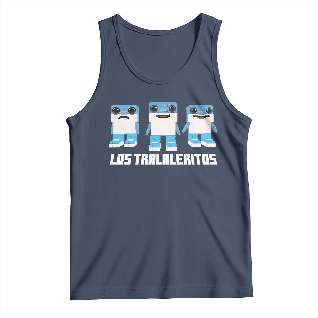 Italian Brainrot Meme Shark Tank Top Tralalero Tralala Los Tralaleritos Funny Animals TS10 Navy Print Your Wear