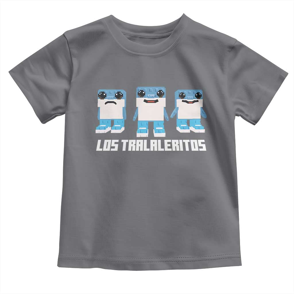 Italian Brainrot Meme Shark Toddler T Shirt Tralalero Tralala Los Tralaleritos Funny Animals TS10 Charcoal Print Your Wear