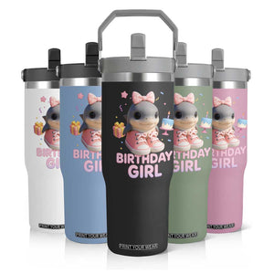 Birthday Girl Flip Straw Tumbler Italian Brainrot Meme Party Funny Las Tralaleritas TS10 Print Your Wear